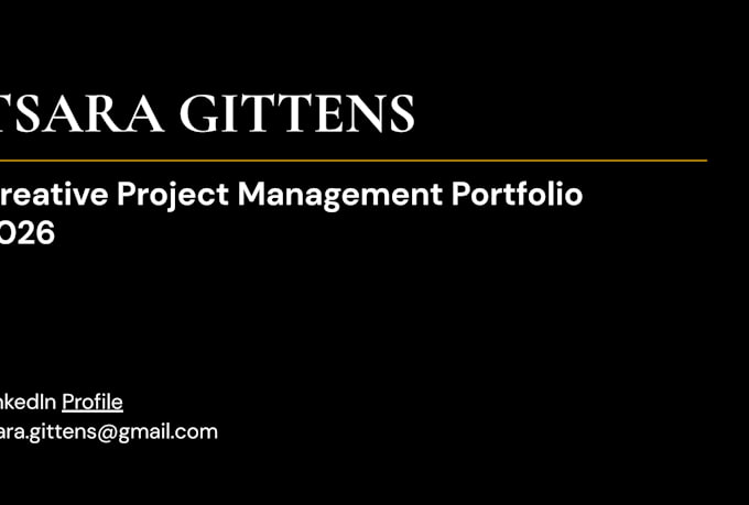 be your freelance creative project manager